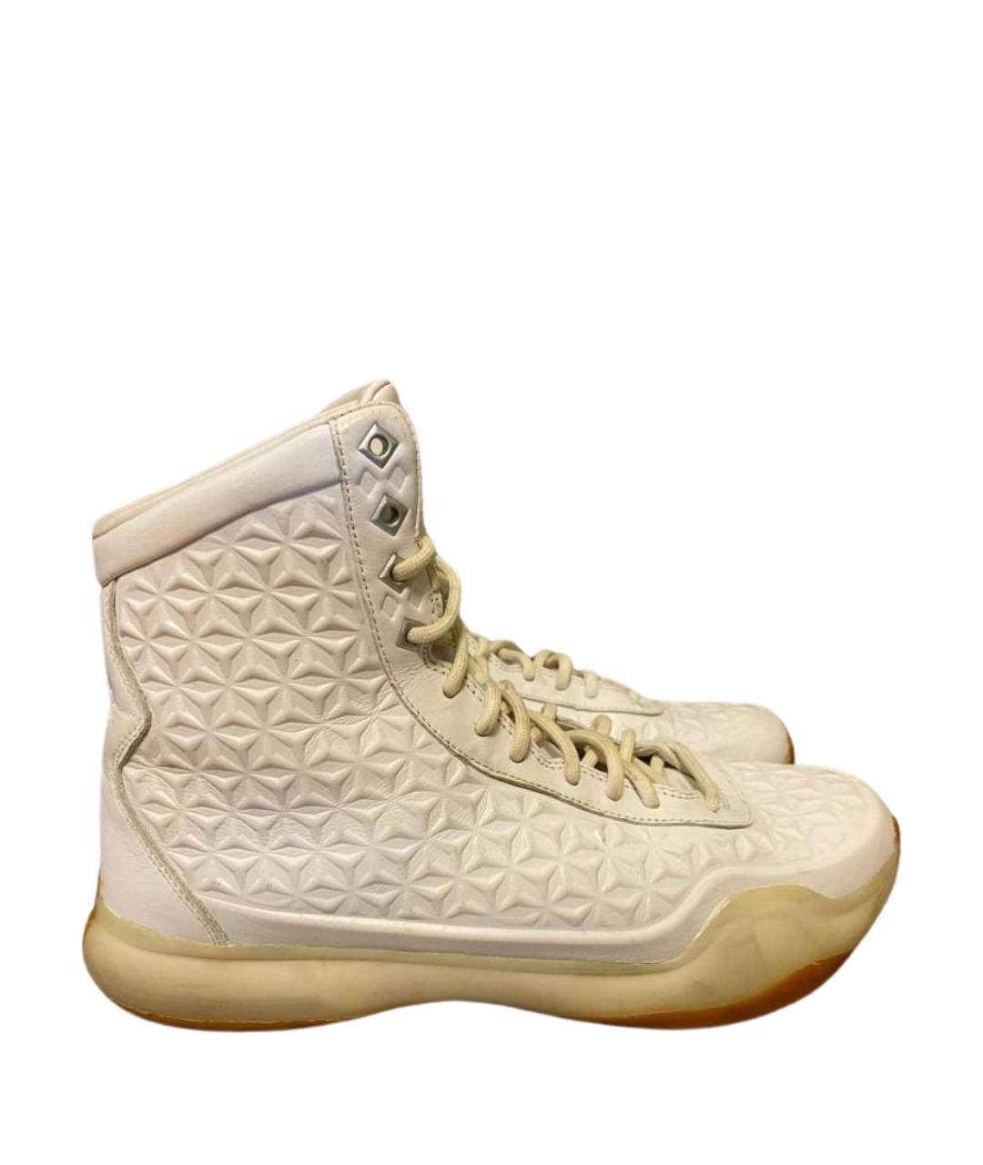 NIKE Белые кожаные высокие кроссовки / кеды, фото 1