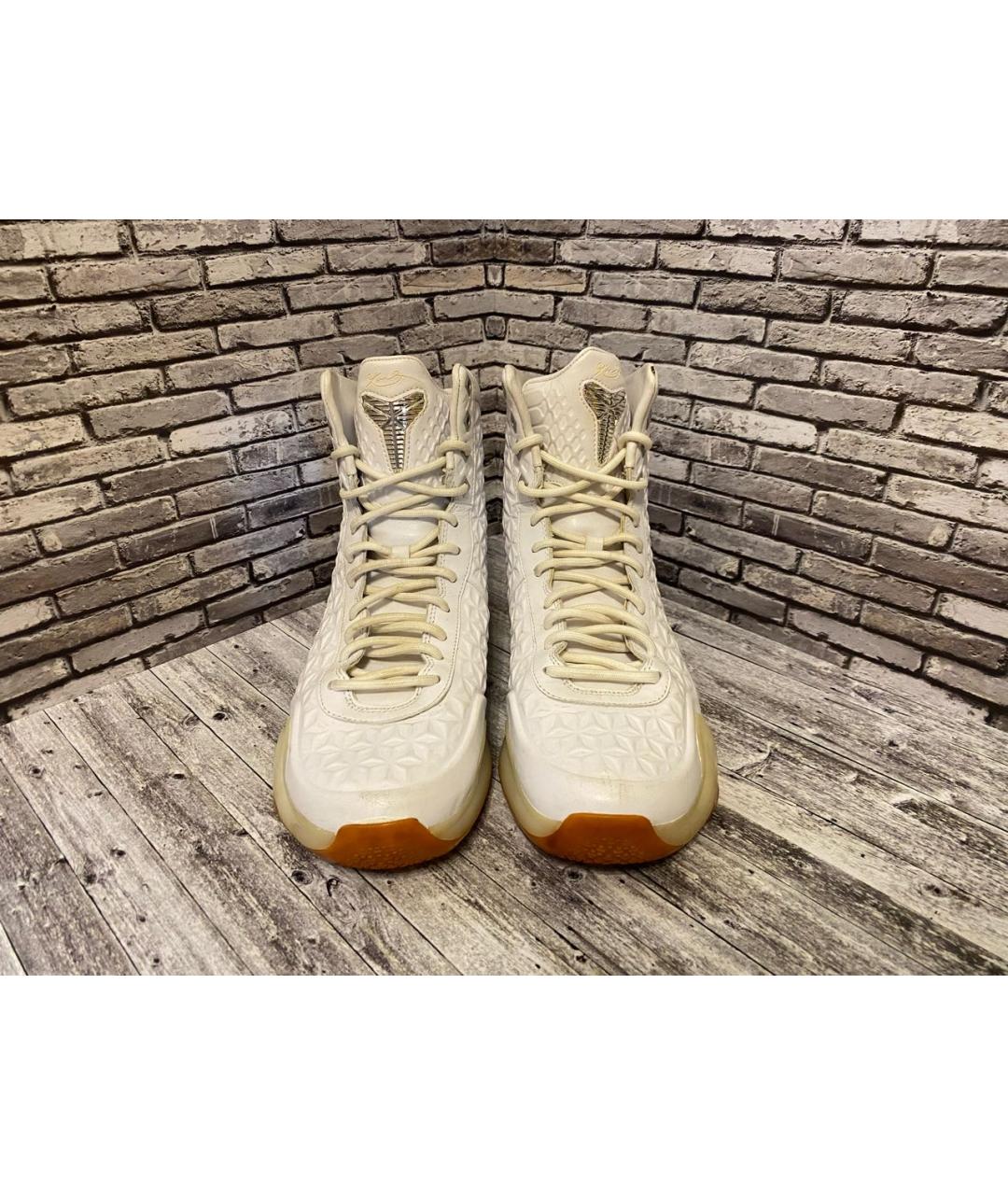 NIKE Белые кожаные высокие кроссовки / кеды, фото 2