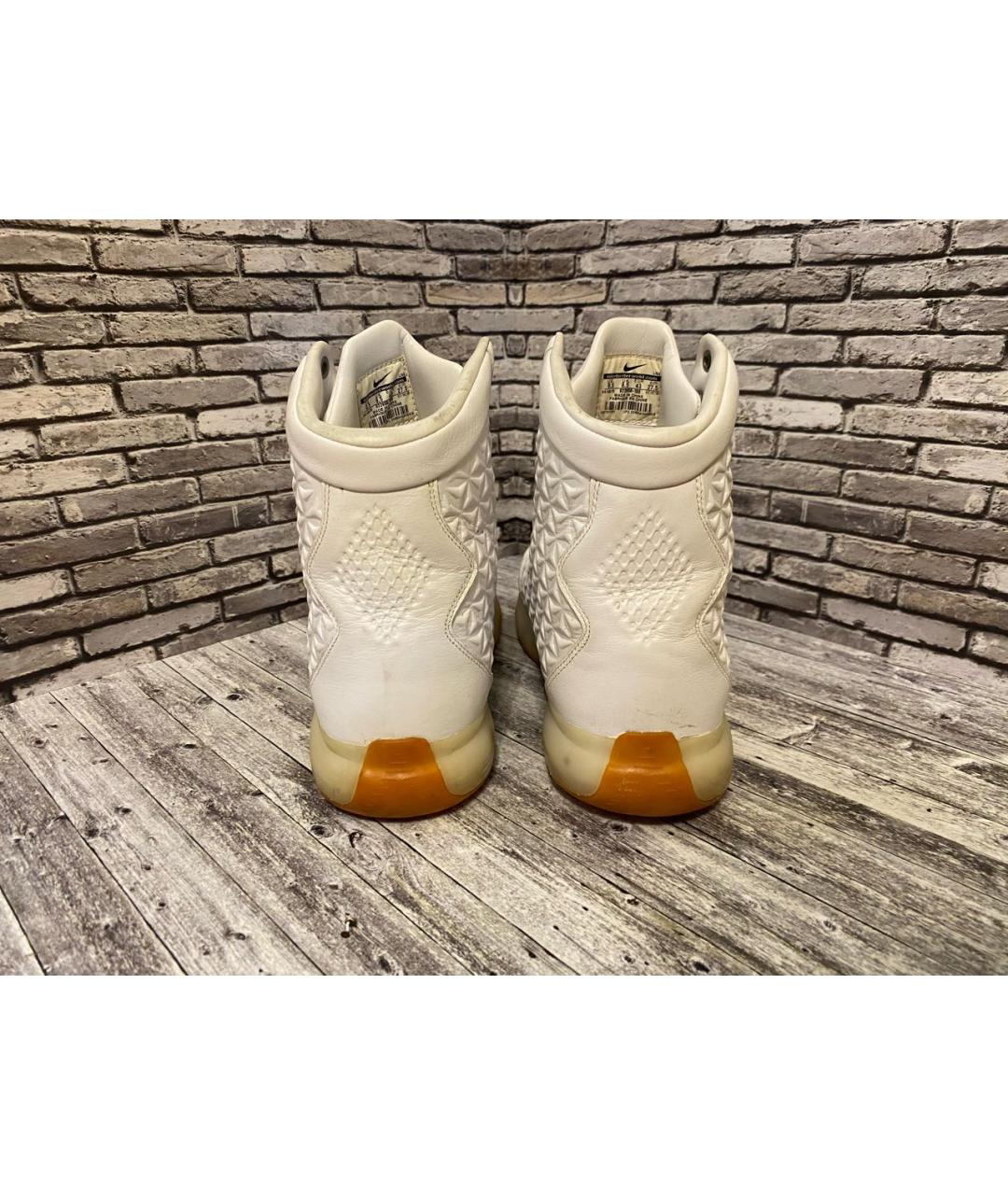 NIKE Белые кожаные высокие кроссовки / кеды, фото 4