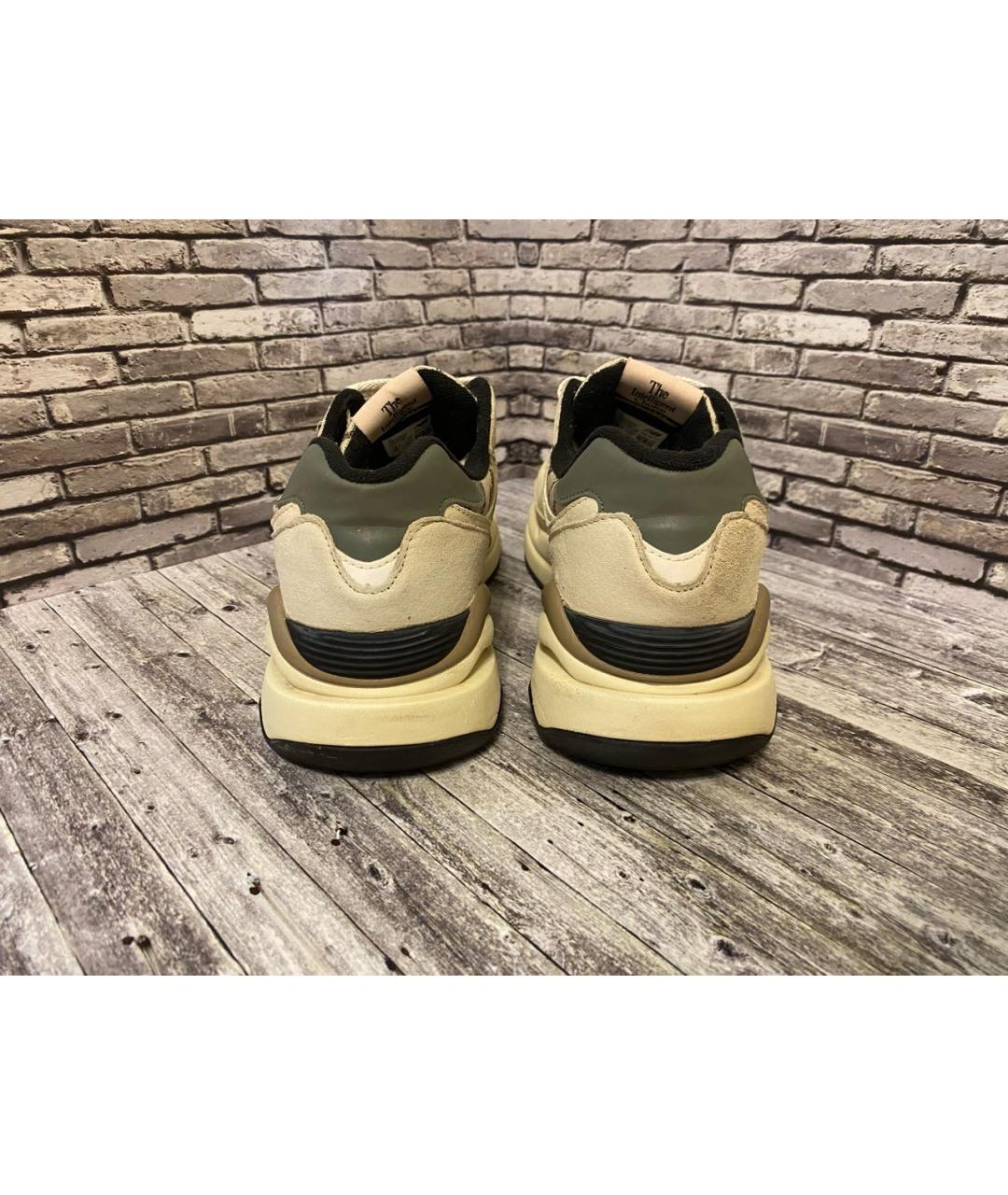 NEW BALANCE Бежевые замшевые низкие кроссовки / кеды, фото 4