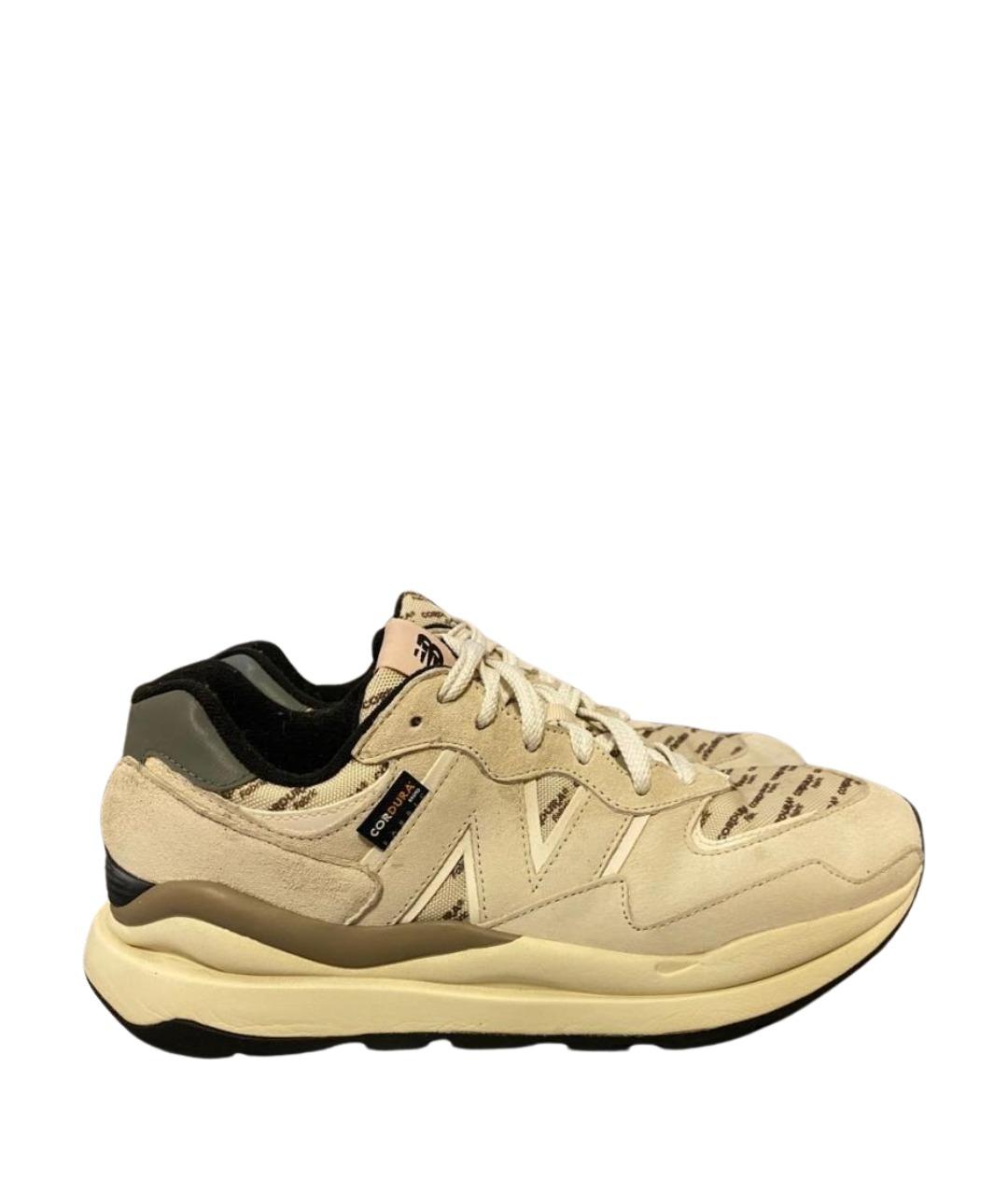 NEW BALANCE Бежевые замшевые низкие кроссовки / кеды, фото 1