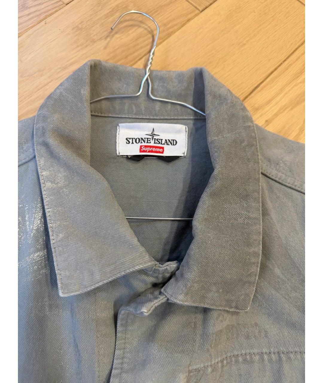 STONE ISLAND Серая деним куртка, фото 3