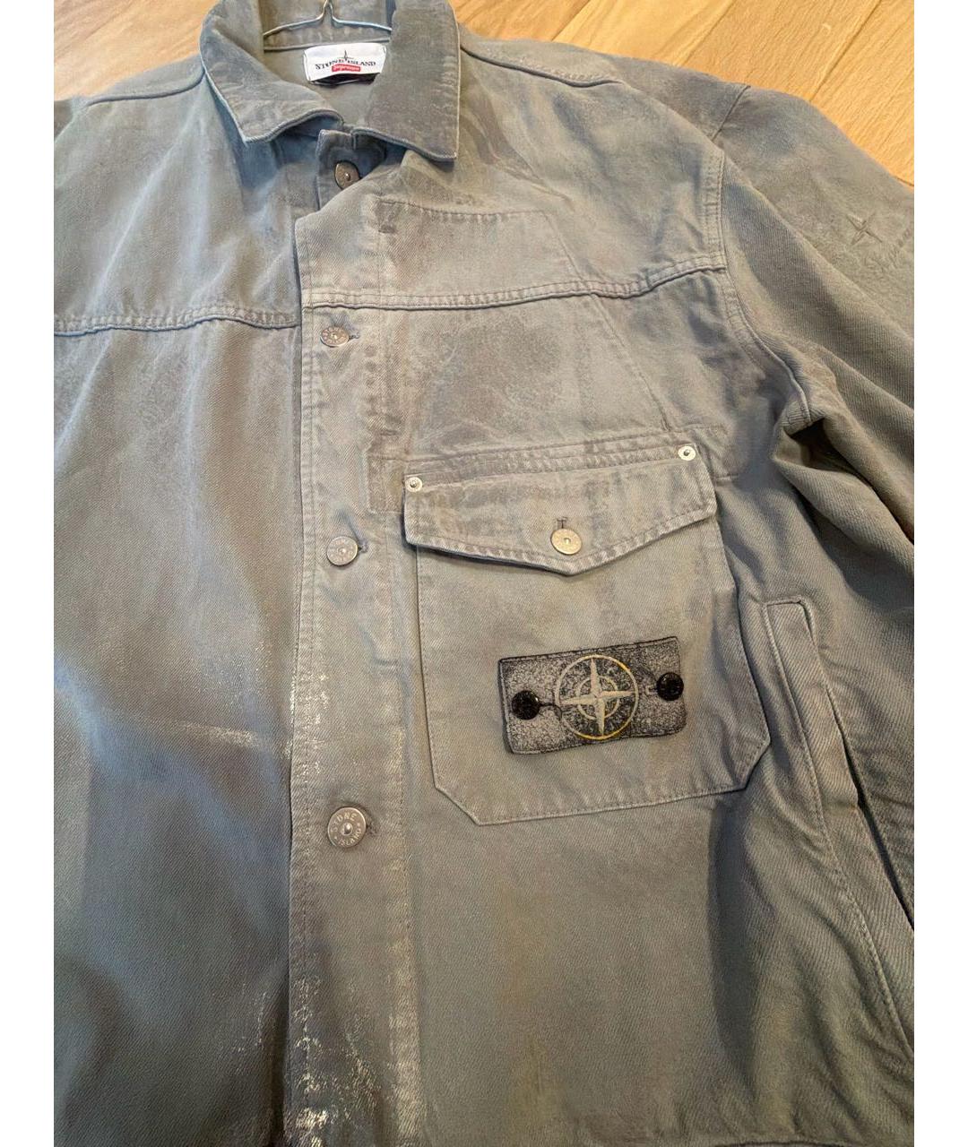 STONE ISLAND Серая деним куртка, фото 4