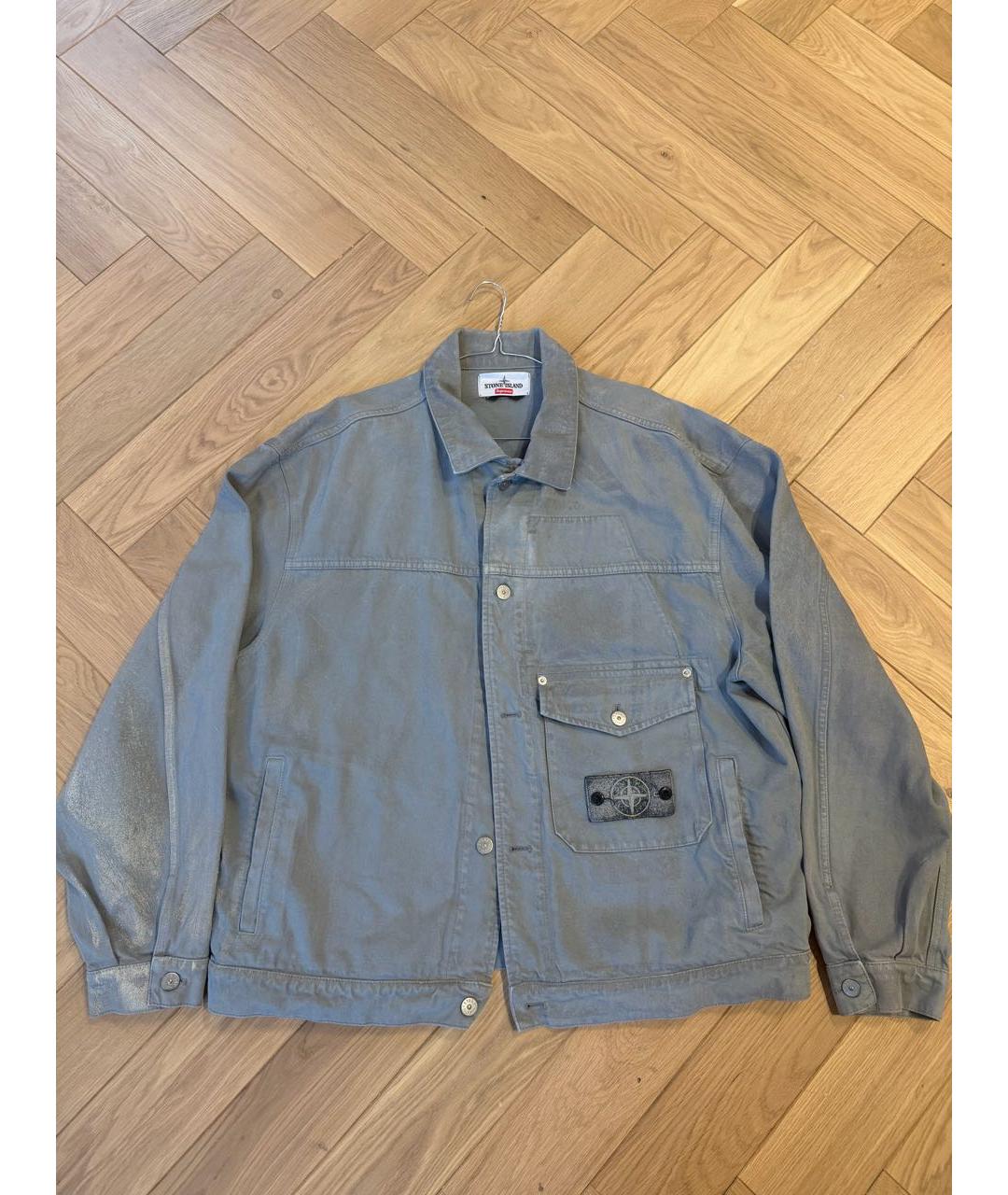 STONE ISLAND Серая деним куртка, фото 9