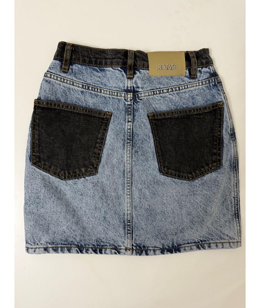 ROTATE Мульти деним юбка мини, фото 5