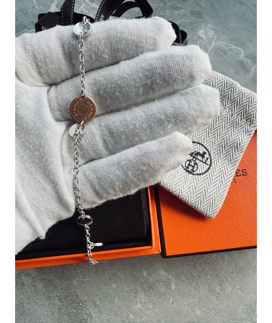 HERMES Серебрянный серебряный браслет, фото 4