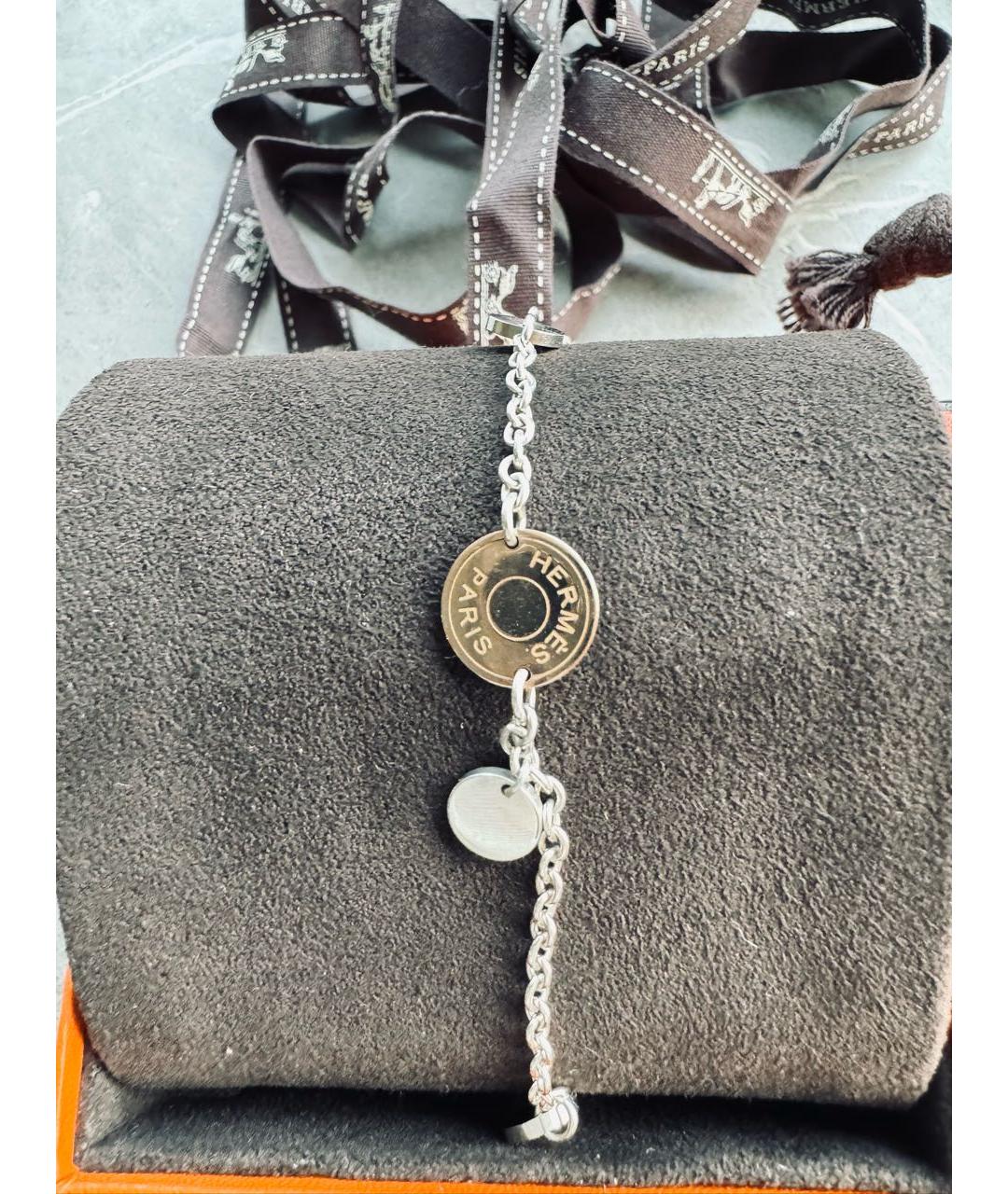 HERMES Серебрянный серебряный браслет, фото 3