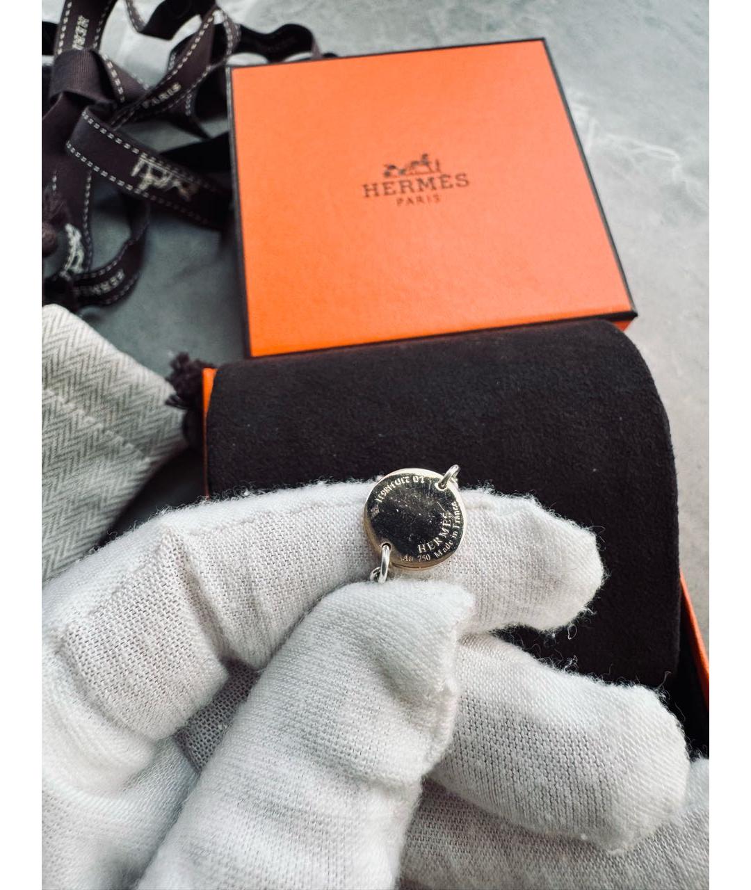 HERMES Серебрянный серебряный браслет, фото 5