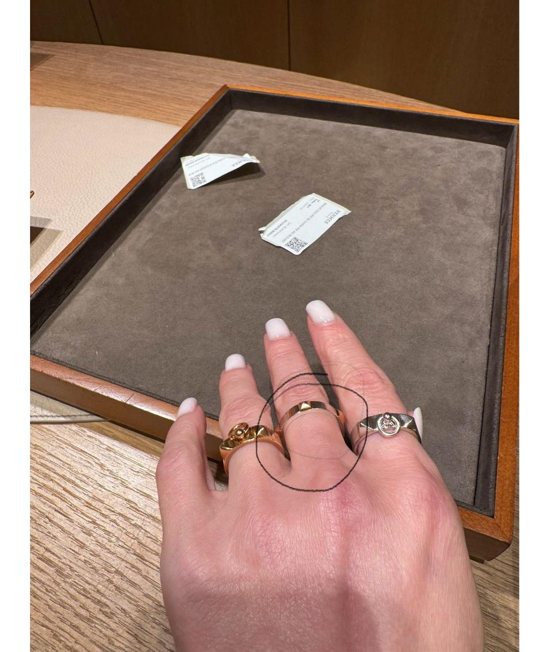 HERMES Серебряное серебряное кольцо, фото 3