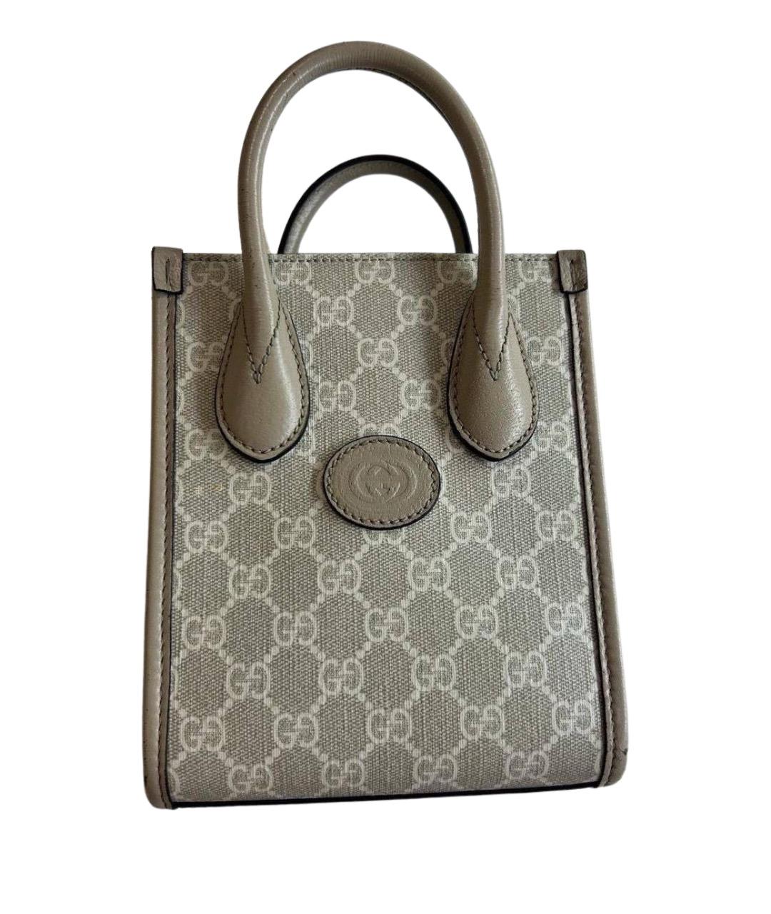 GUCCI Бежевая сумка с короткими ручками, фото 1