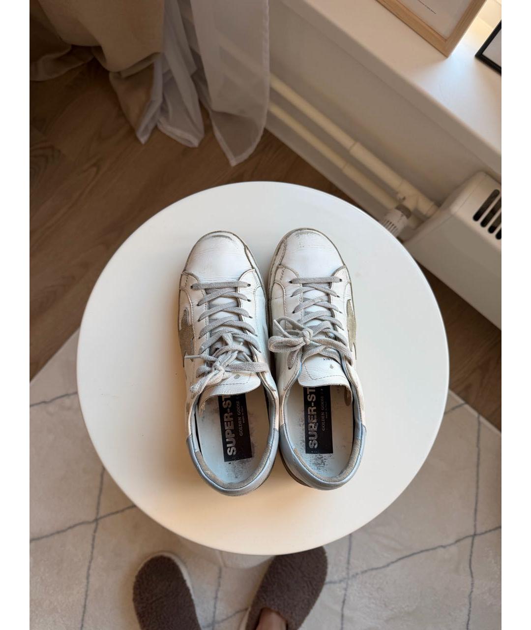 GOLDEN GOOSE DELUXE BRAND Белые кожаные кеды, фото 3