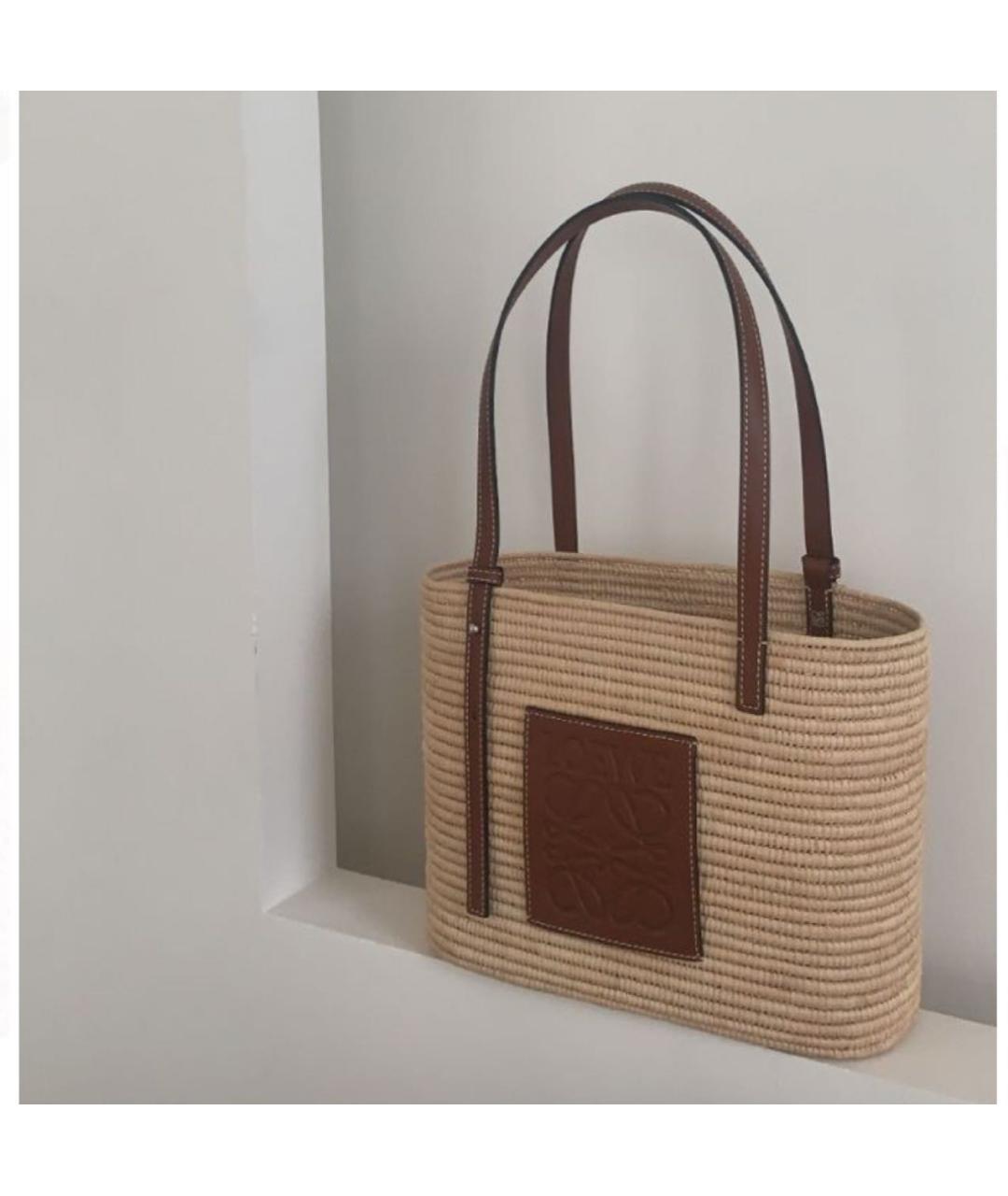 LOEWE Бежевая сумка тоут, фото 8