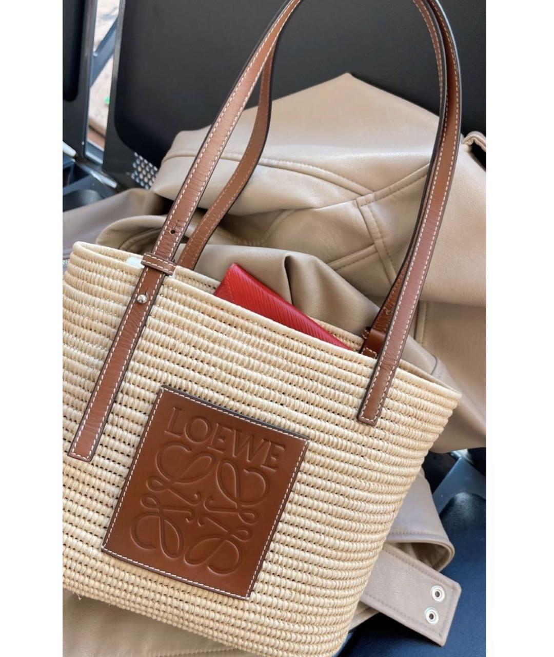 LOEWE Бежевая сумка тоут, фото 2