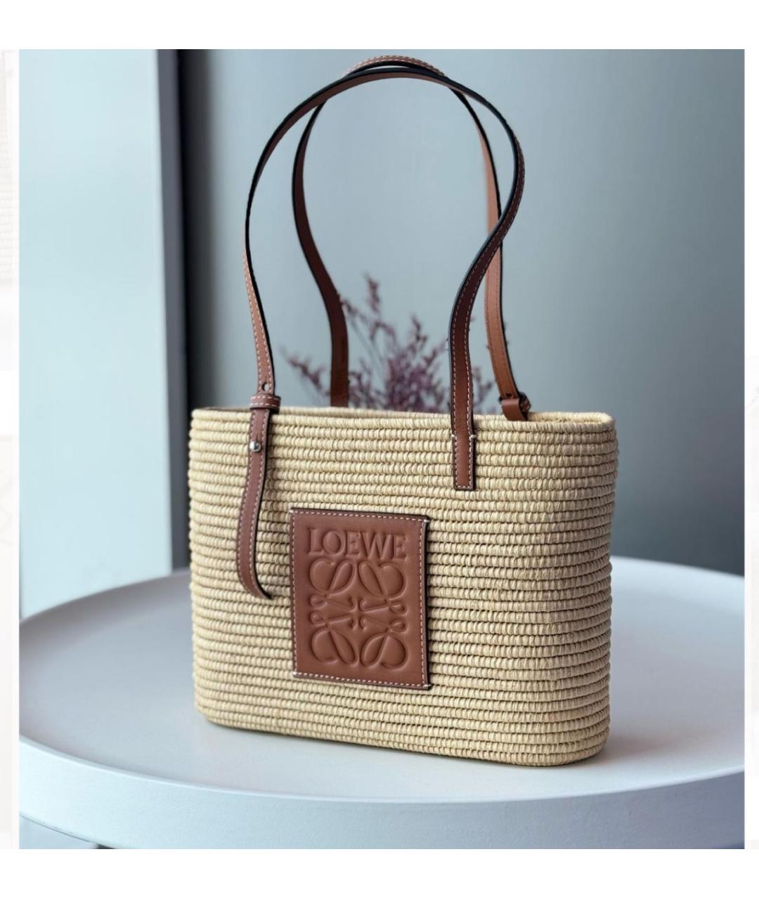 LOEWE Бежевая сумка тоут, фото 4