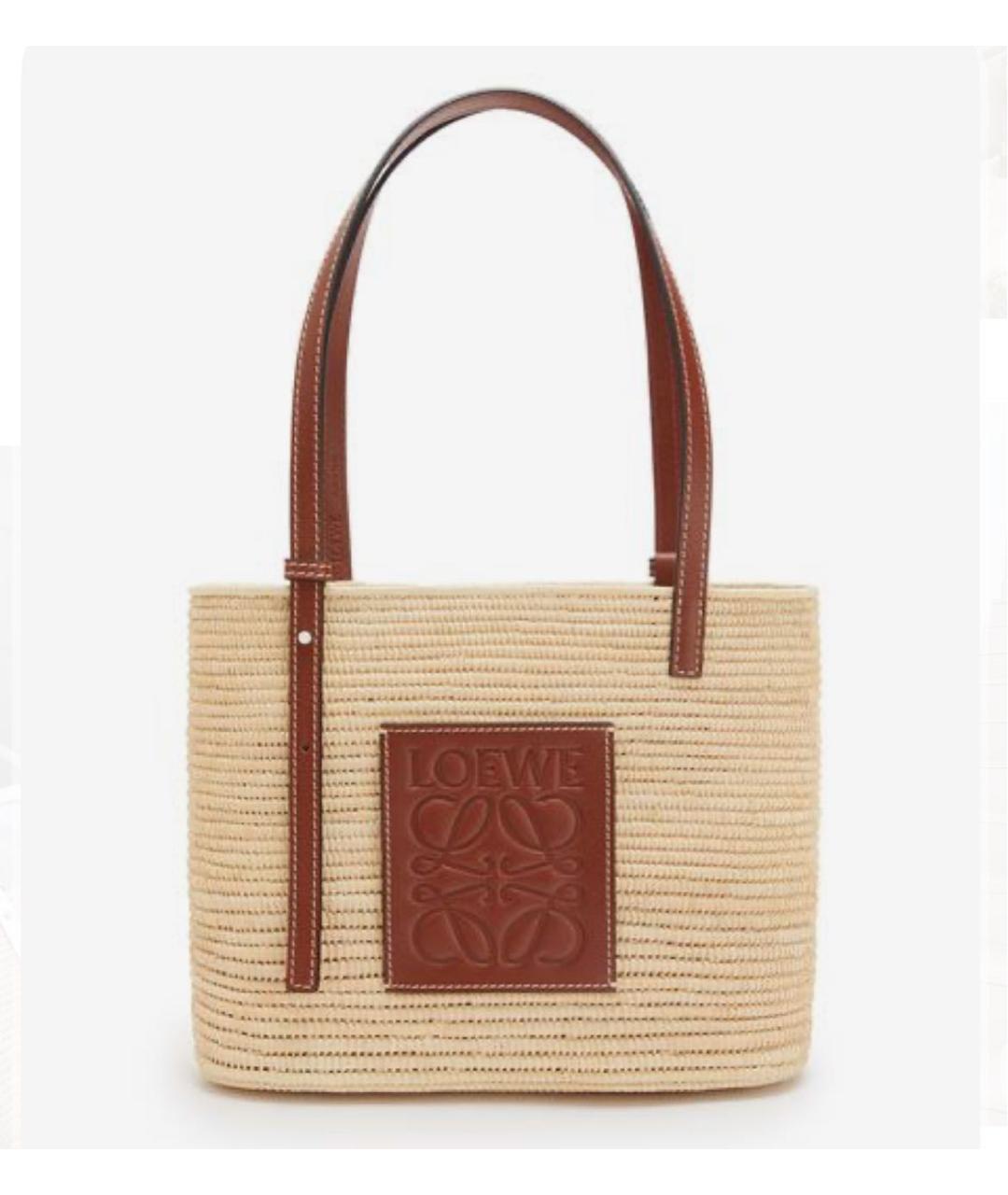 LOEWE Бежевая сумка тоут, фото 9