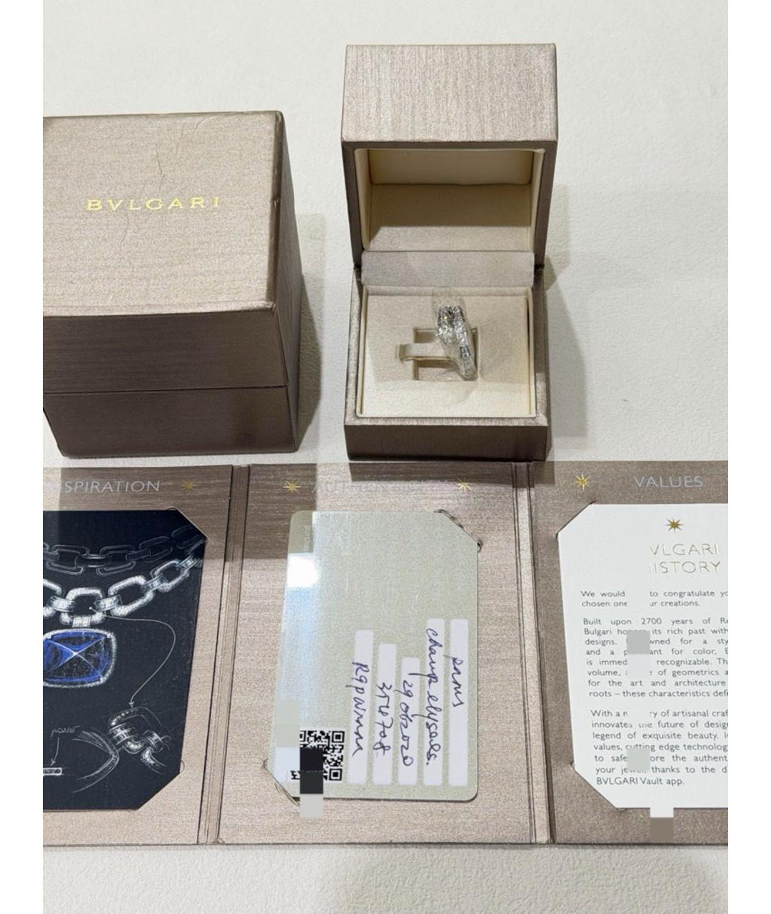 BVLGARI Серебряное кольцо из белого золота, фото 2