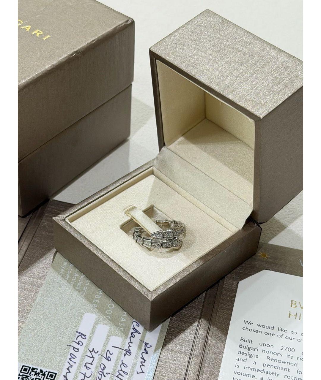 BVLGARI Серебряное кольцо из белого золота, фото 3