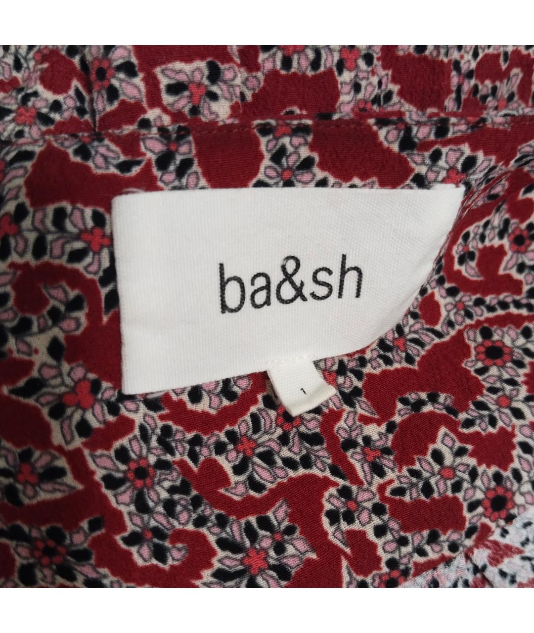 BA&SH Бордовое вискозное повседневное платье, фото 9