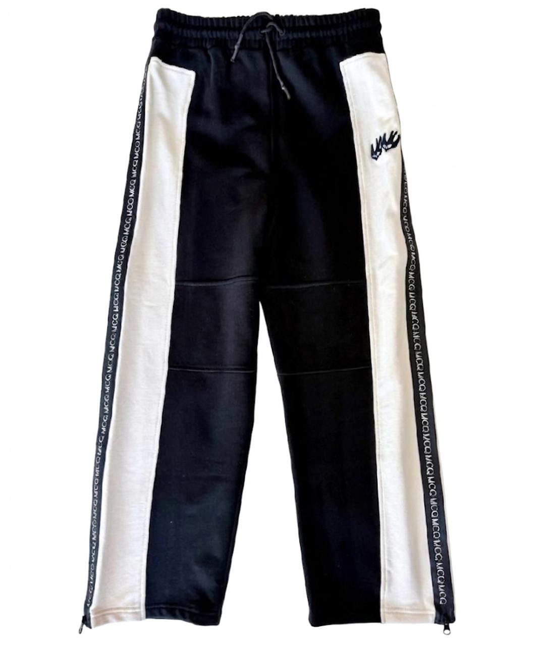 ALEXANDER MCQUEEN Черные хлопковые повседневные брюки, фото 1