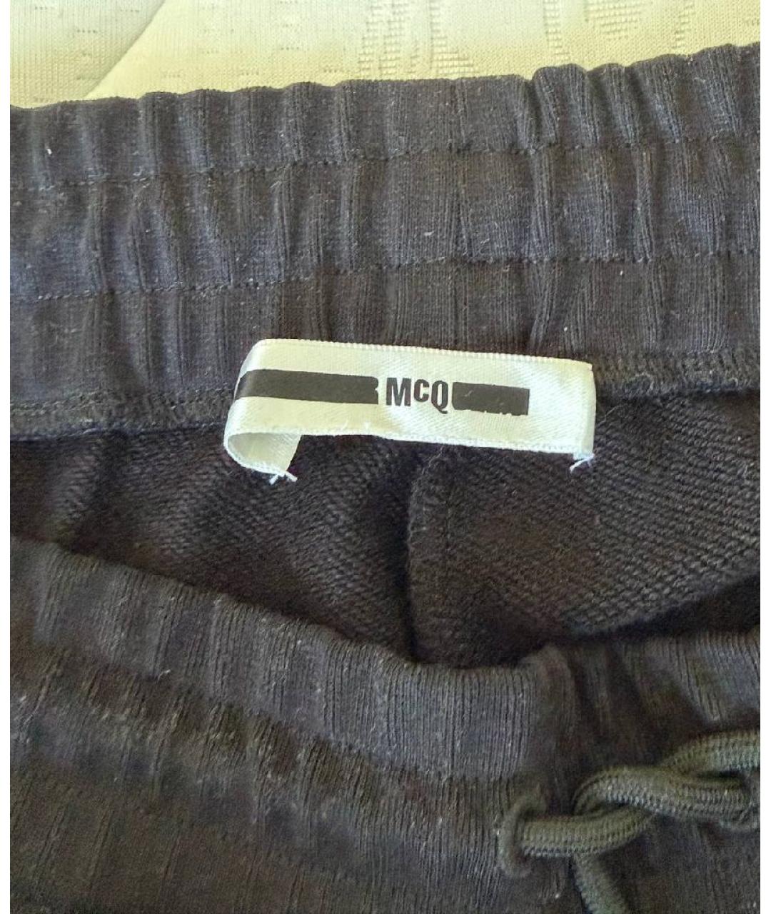 ALEXANDER MCQUEEN Черные хлопковые повседневные брюки, фото 3