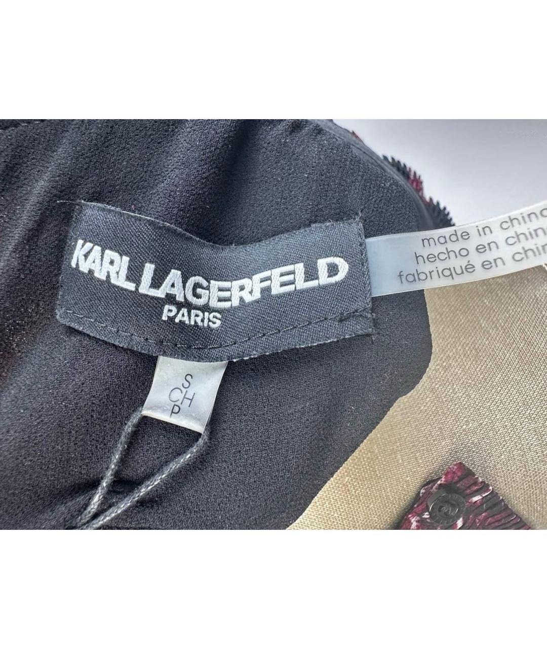 KARL LAGERFELD Фиолетовая полиэстеровая блузы, фото 6