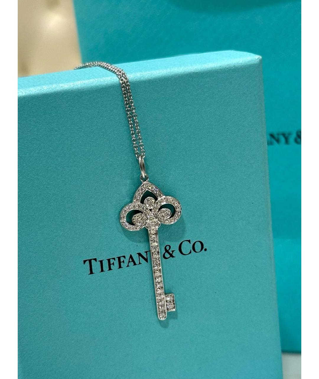 TIFFANY&CO Серебряное платиновое колье, фото 6