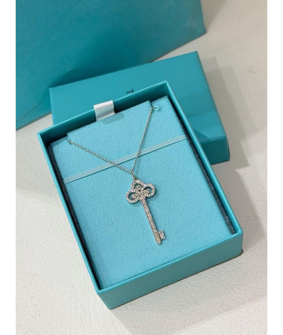 TIFFANY&CO Серебряное платиновое колье, фото 8