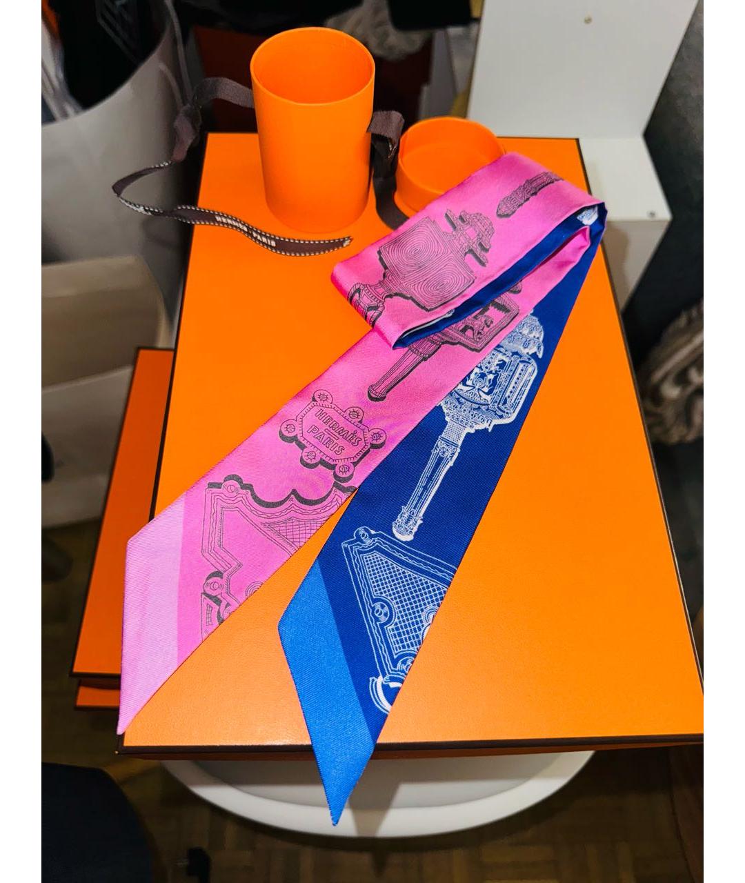 HERMES Мульти шелковый шарф, фото 6