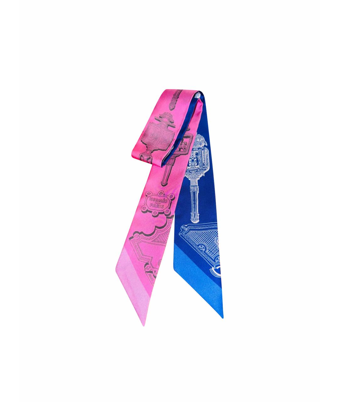 HERMES Мульти шелковый шарф, фото 1