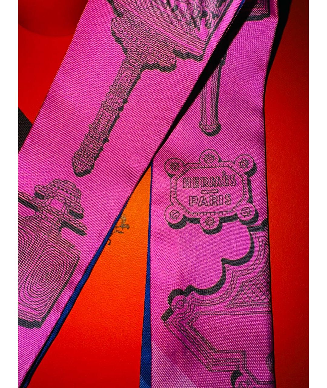 HERMES Мульти шелковый шарф, фото 3