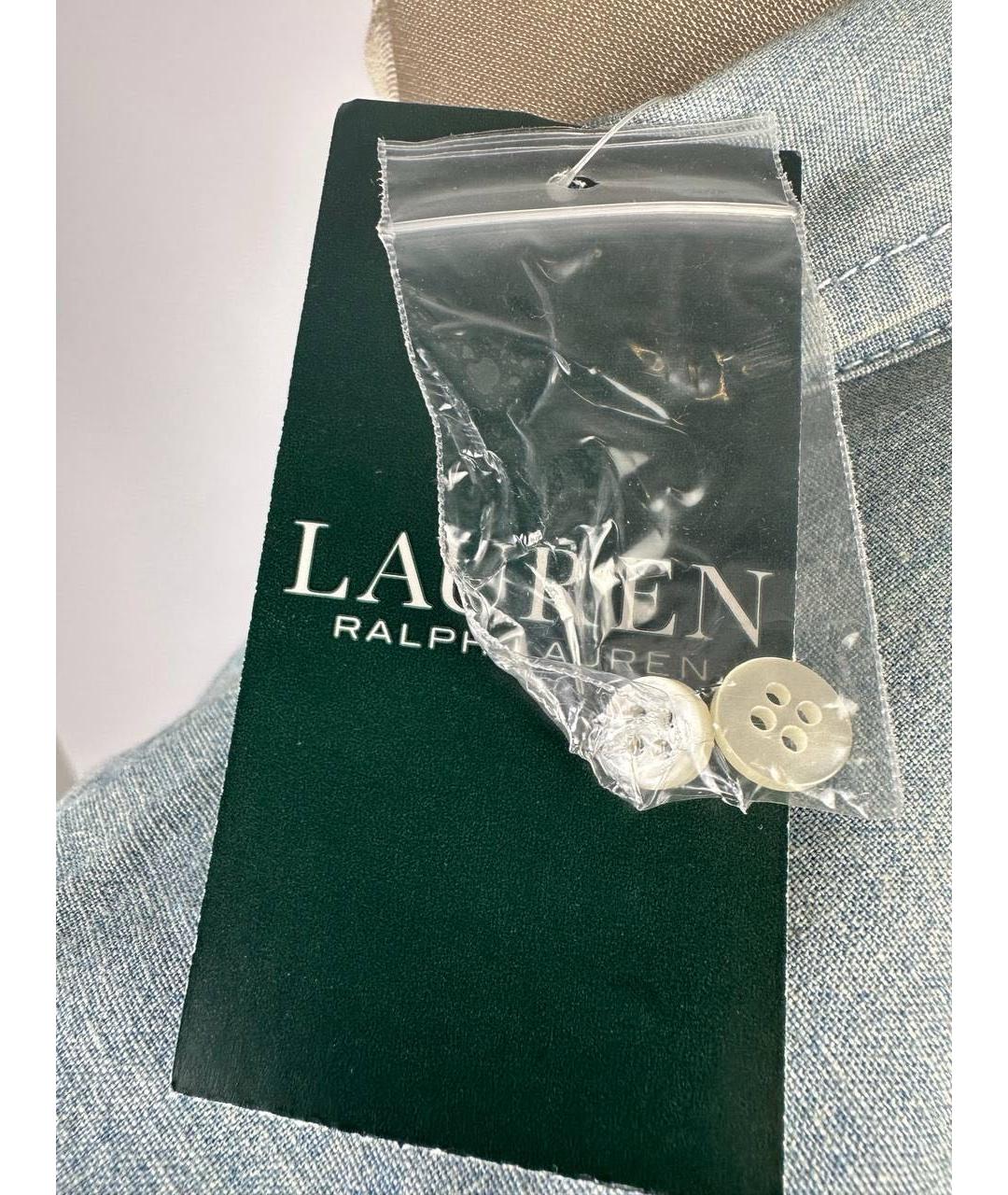 RALPH LAUREN Голубая деним рубашка, фото 6