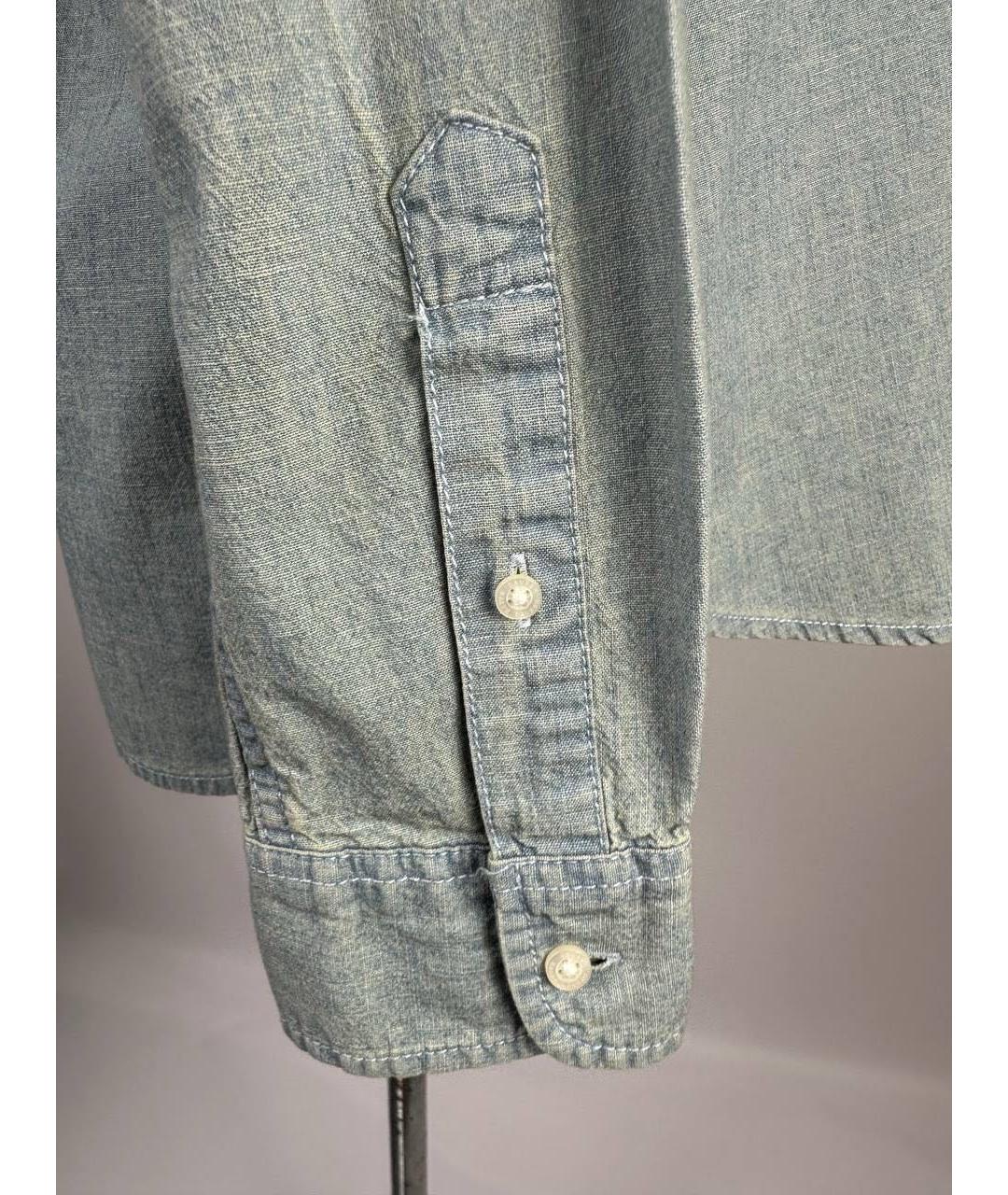 RALPH LAUREN Голубая деним рубашка, фото 8