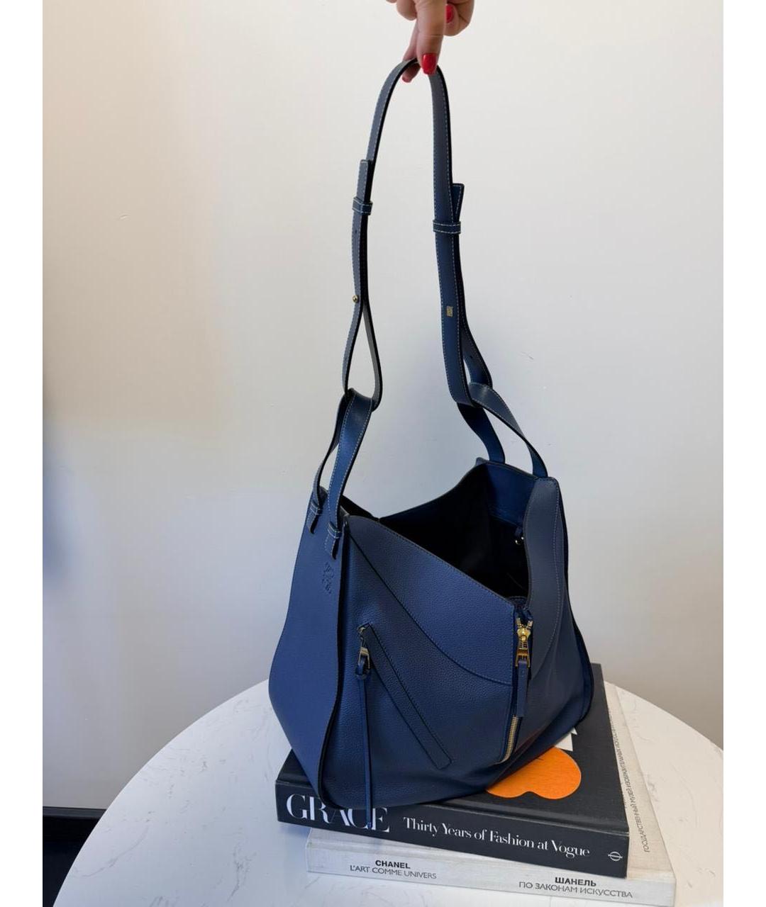 LOEWE Синяя кожаная сумка через плечо, фото 2