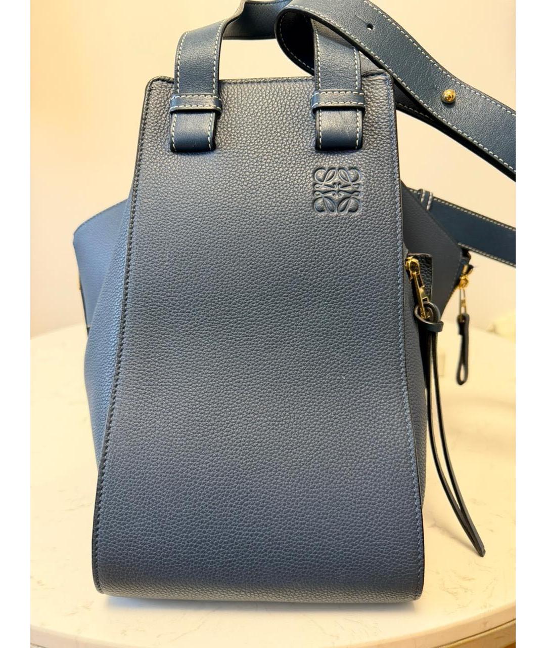 LOEWE Синяя кожаная сумка через плечо, фото 3