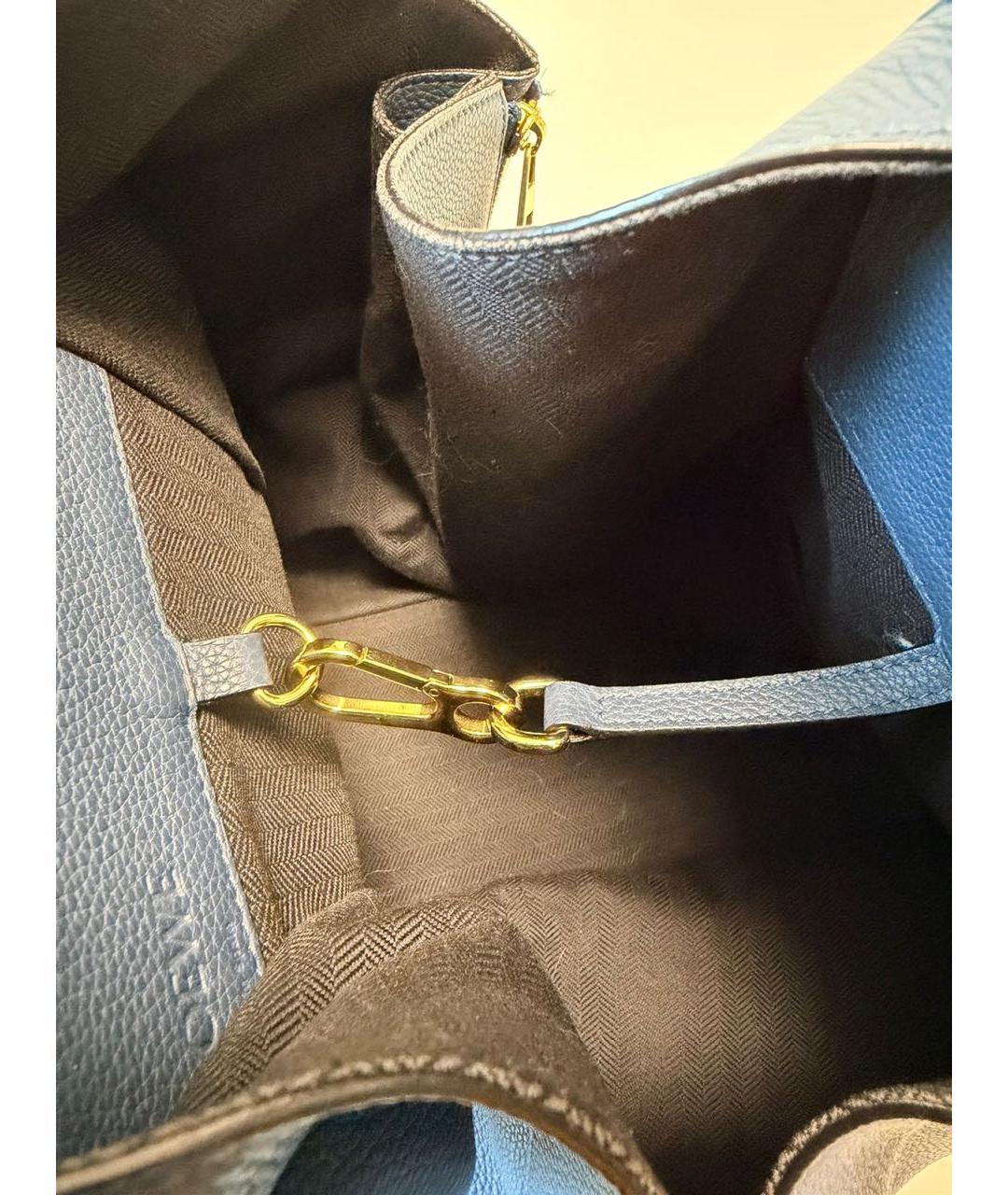 LOEWE Синяя кожаная сумка через плечо, фото 4