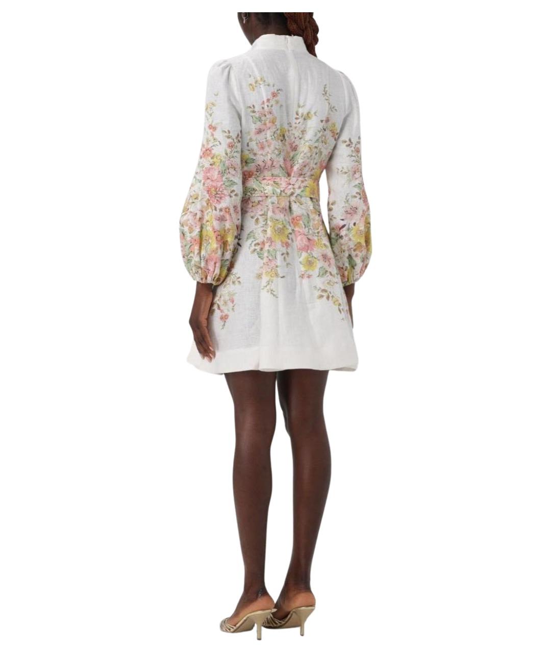 ZIMMERMANN Мульти льняное повседневное платье, фото 4