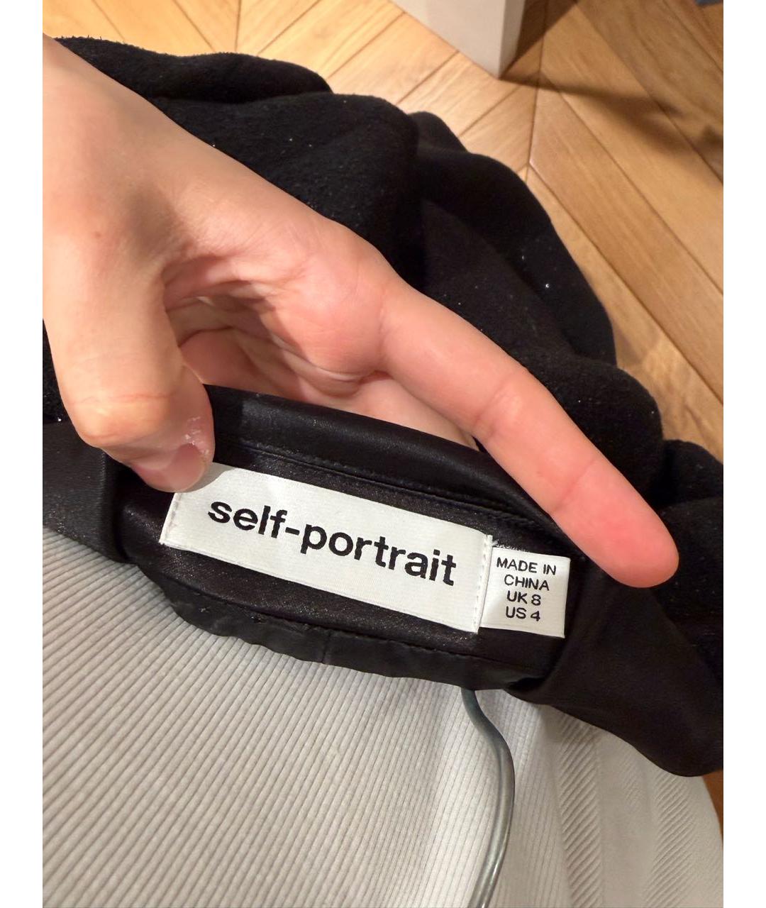 SELF-PORTRAIT Черное коктейльное платье, фото 3