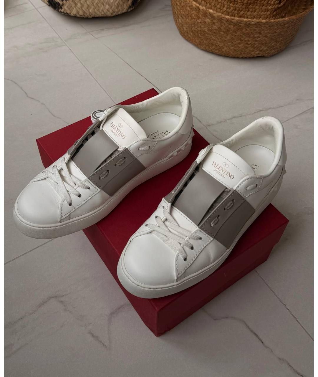 VALENTINO Белые кожаные кеды, фото 4