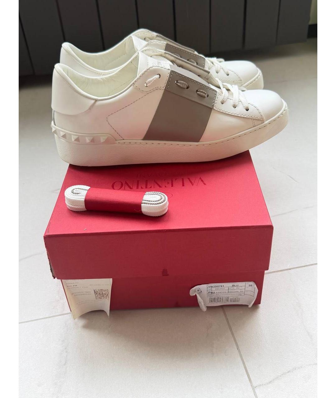 VALENTINO Белые кожаные кеды, фото 8