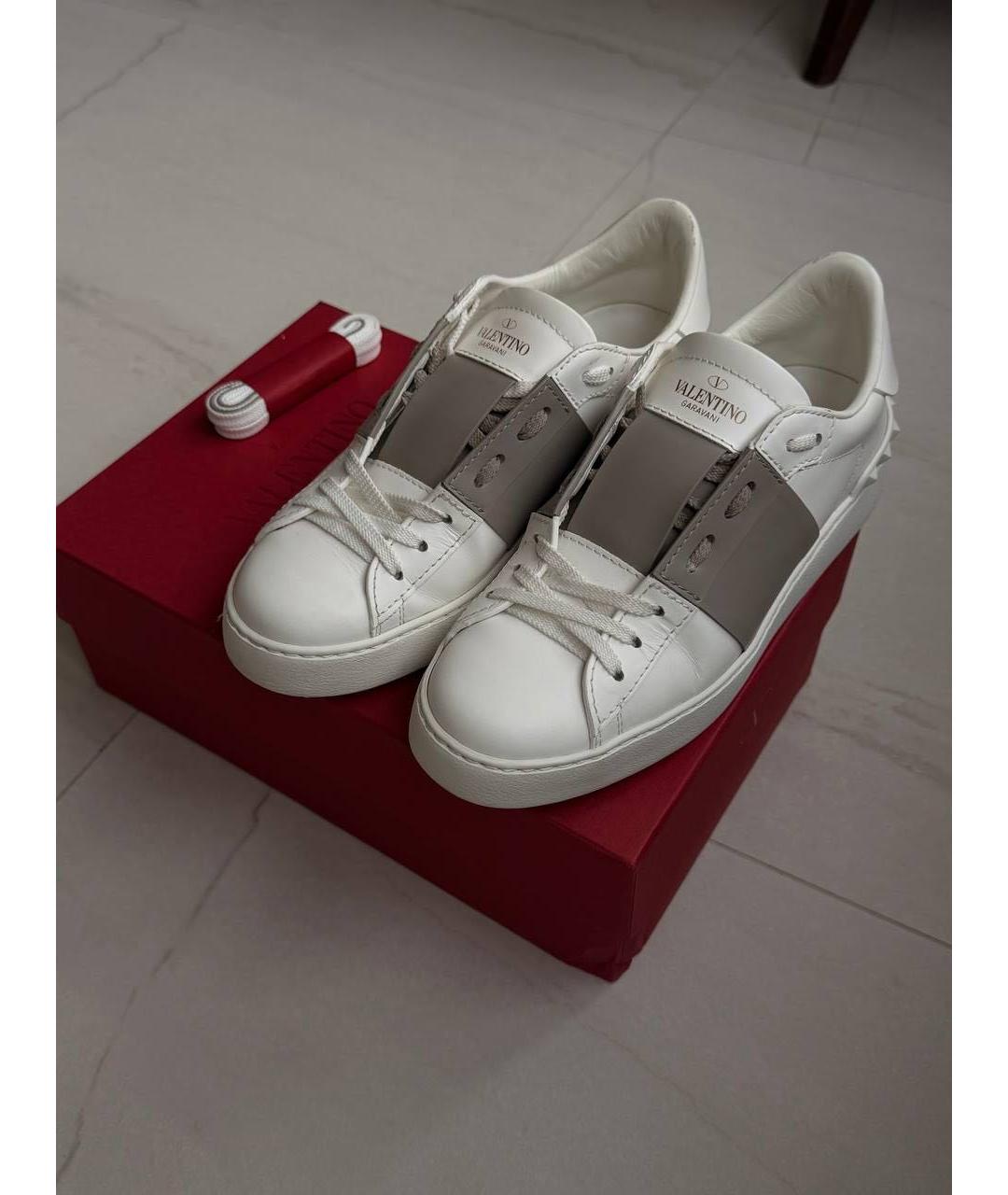 VALENTINO Белые кожаные кеды, фото 6