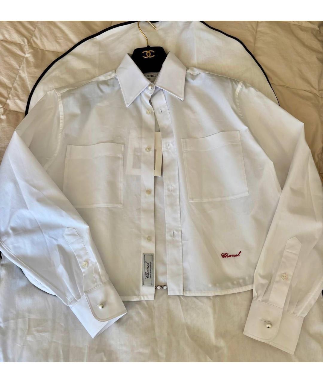 CHANEL Белая хлопковая рубашка, фото 4