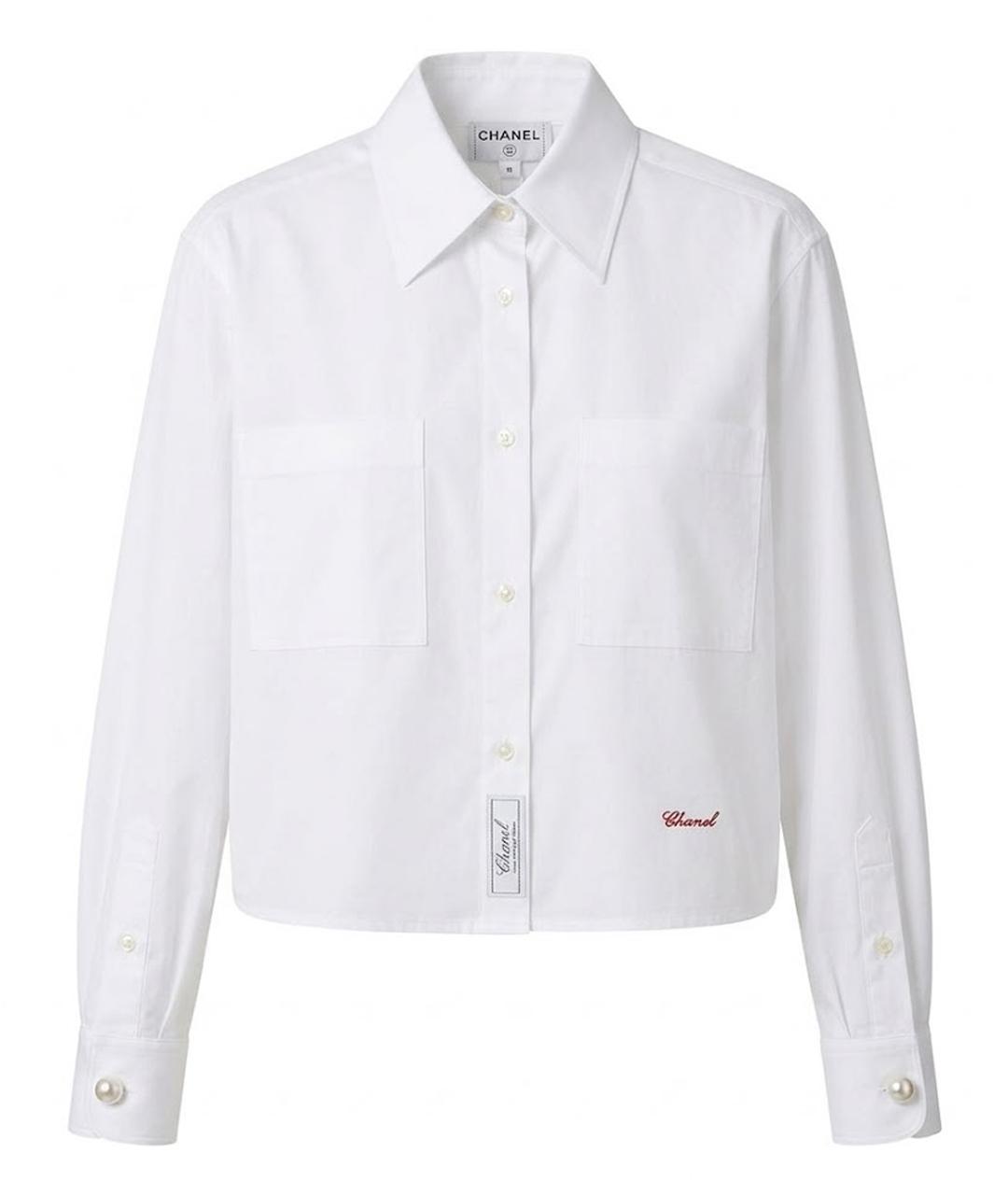 CHANEL Белая хлопковая рубашка, фото 1