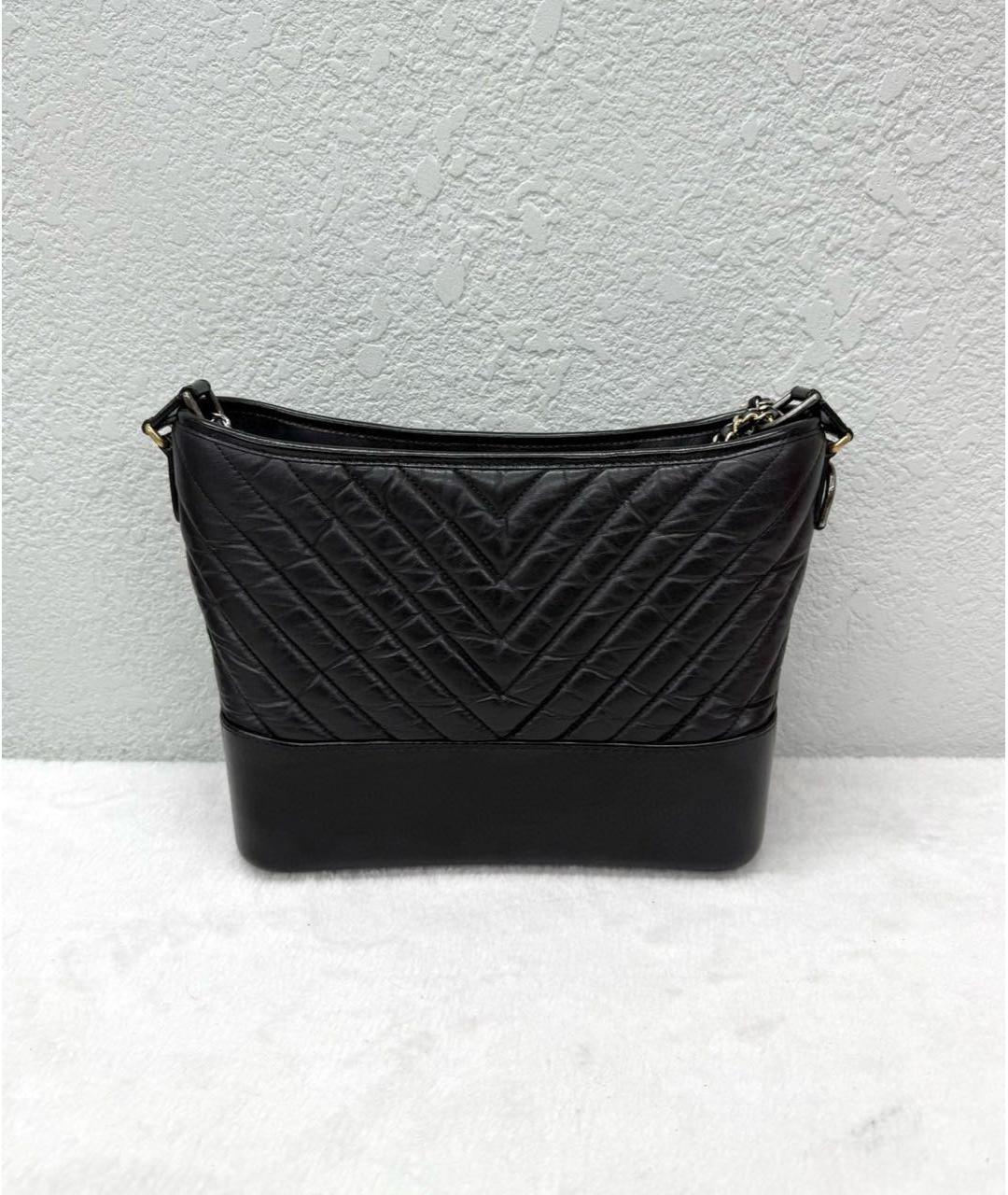 CHANEL Черная кожаная сумка через плечо, фото 2