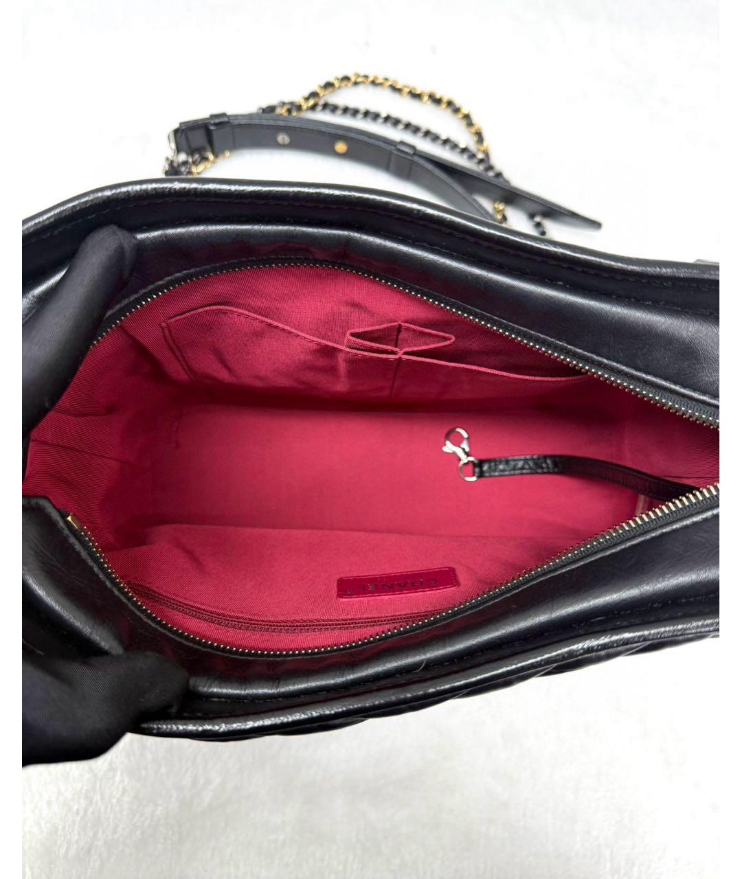 CHANEL Черная кожаная сумка через плечо, фото 8