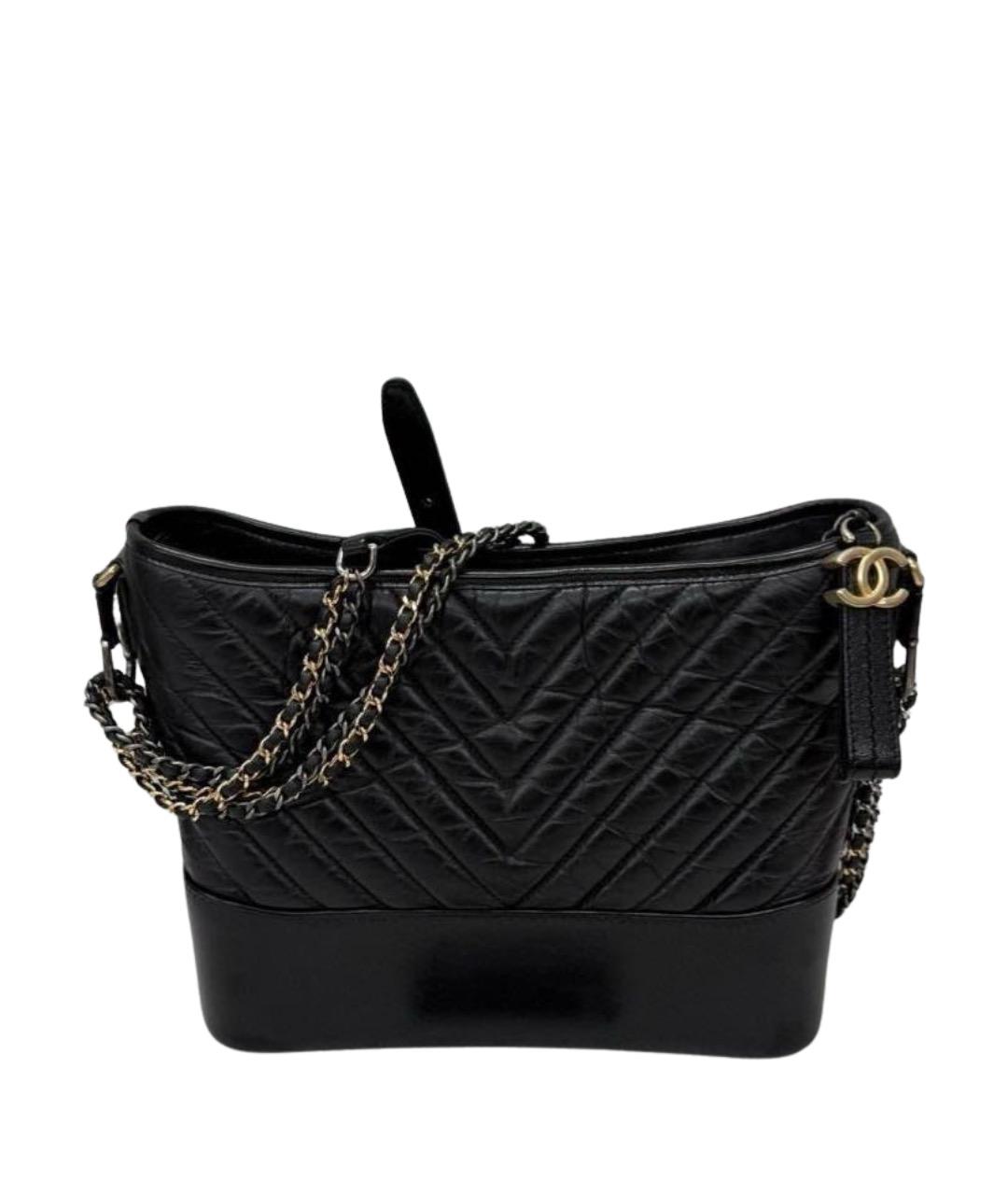 CHANEL Черная кожаная сумка через плечо, фото 1