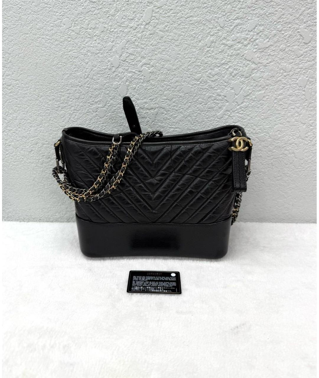 CHANEL Черная кожаная сумка через плечо, фото 9