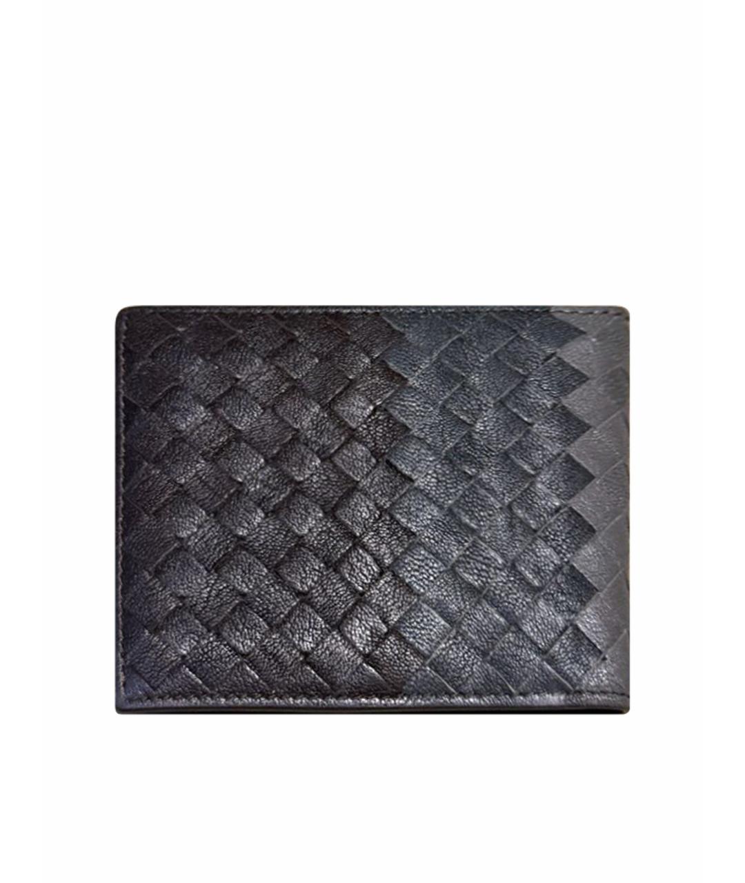 BOTTEGA VENETA Черный кожаный кошелек, фото 1
