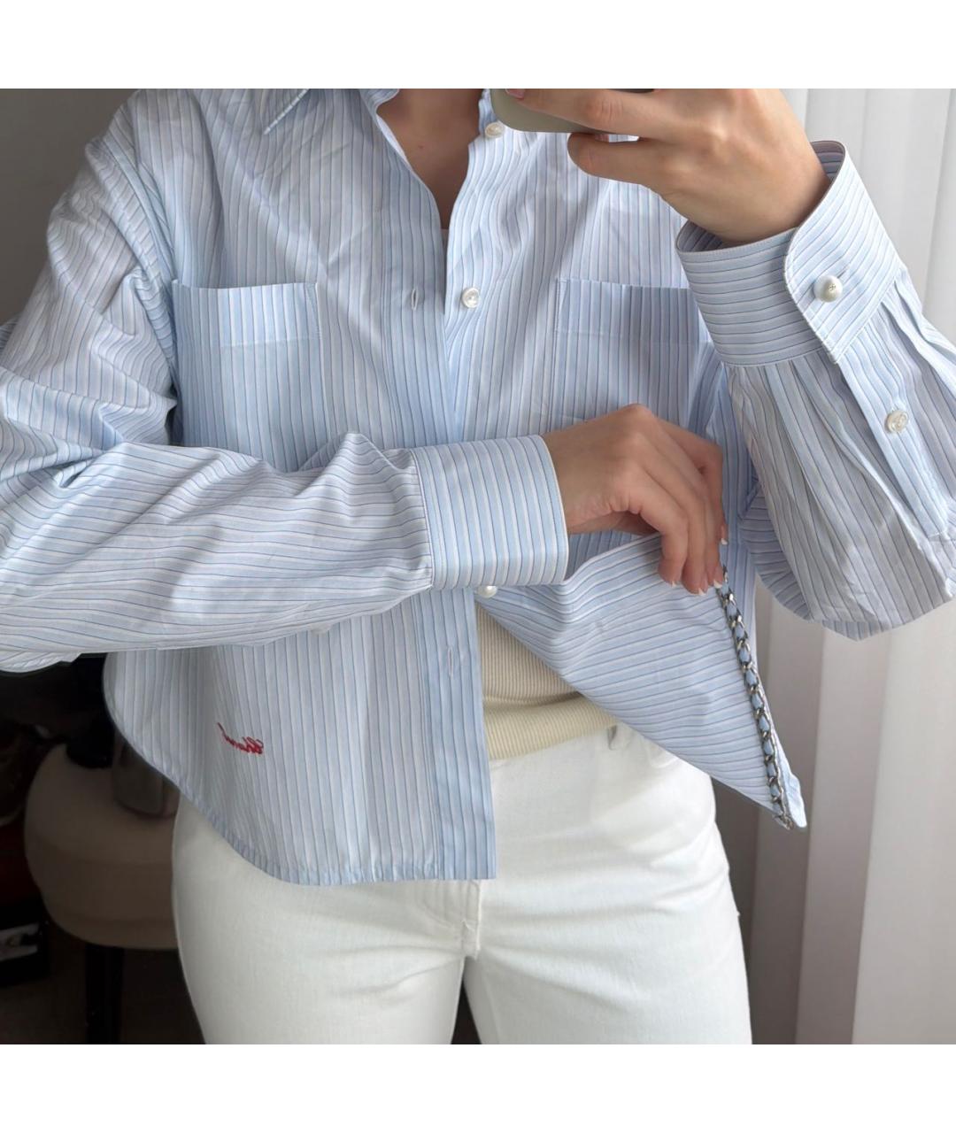 CHANEL Голубая хлопковая рубашка, фото 3