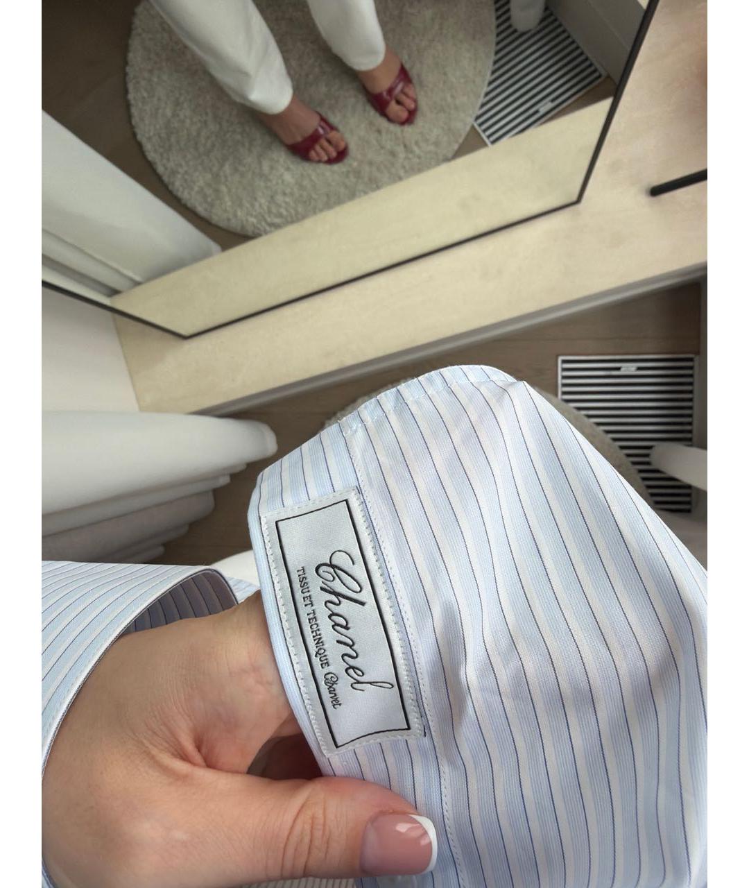 CHANEL Голубая хлопковая рубашка, фото 4