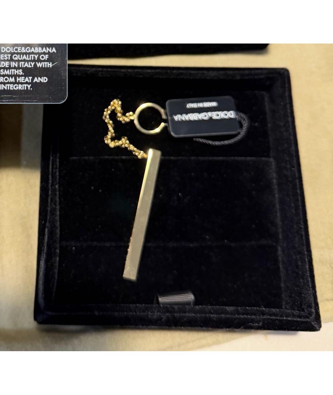 DOLCE&GABBANA Золотой металлический галстук, фото 4